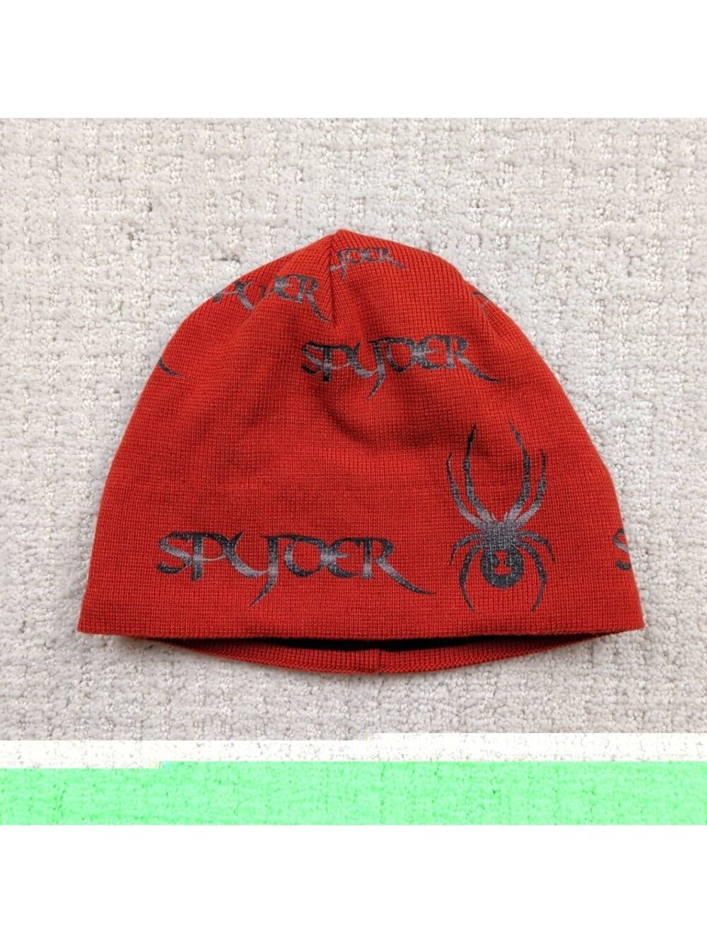 Y2K Spyder Beanie Hiking Gorpcore Ski Snowboard 2000's Grunge Alt Goth Orange
